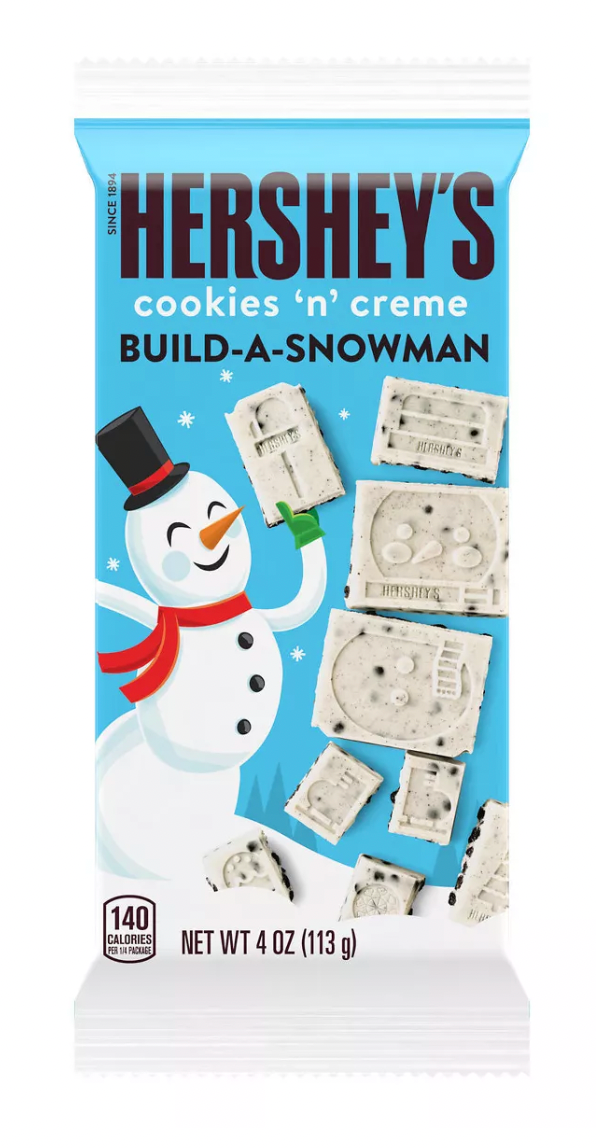 Hershey's Christmas Cookies 'n' Crème Build-A-Snowman Candy Bar