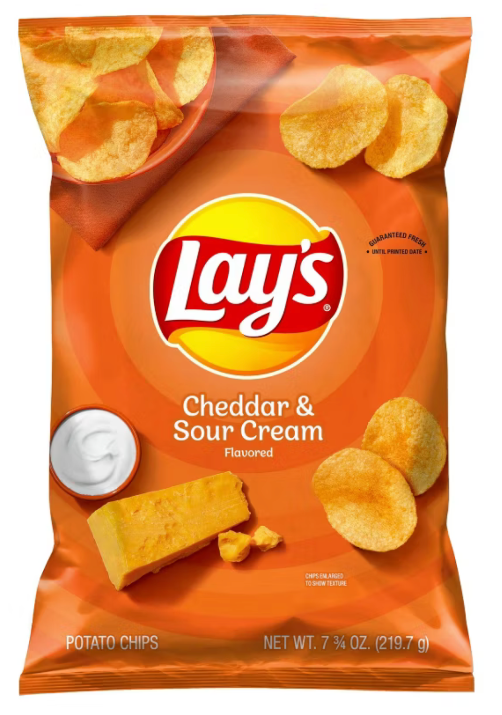 Lay's Cheddar & Sour Cream Potato Chips - 7.75oz