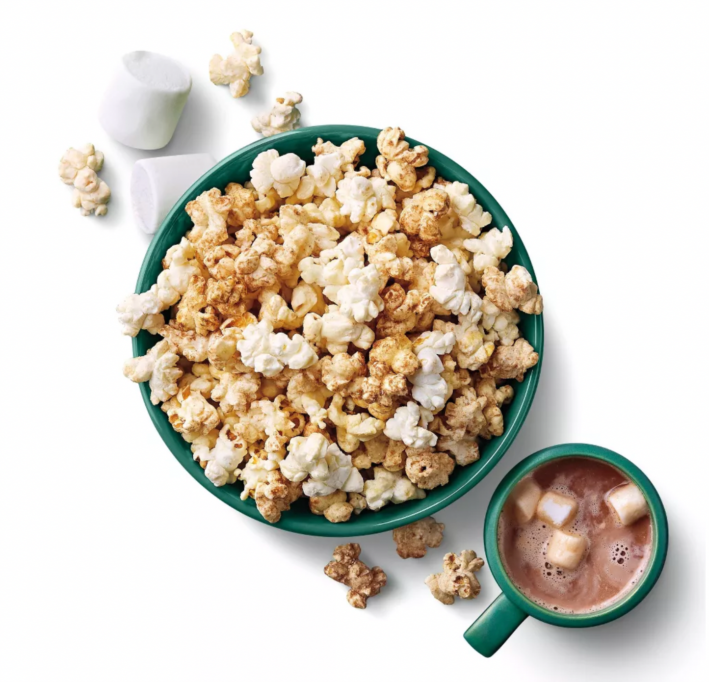 Christmas Hot Cocoa and Marshmallow Popcorn
