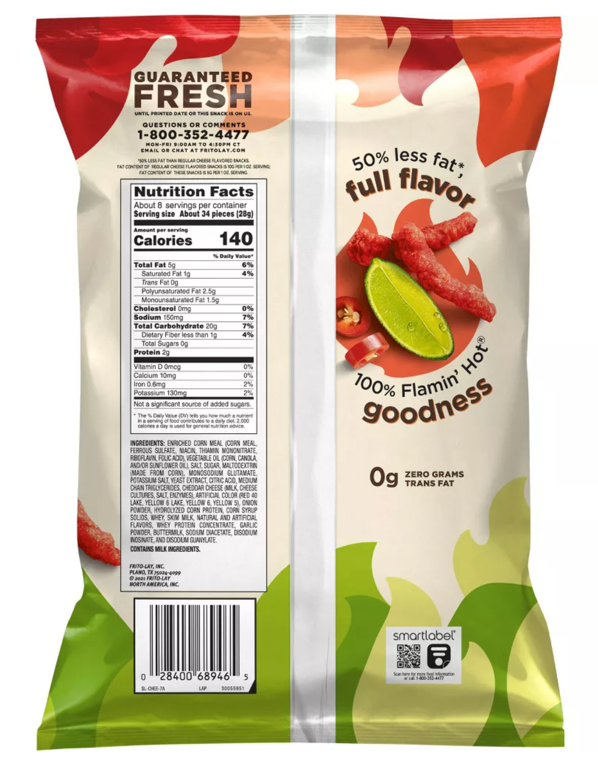 Cheetos Baked Flamin' Hot Limón Flavored - 7.625oz