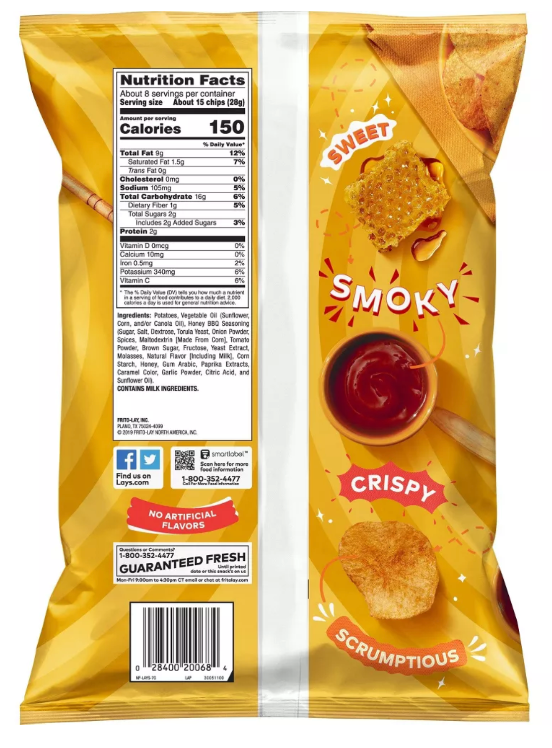 Lay's Honey Barbecue Potato Chips - 7.75oz