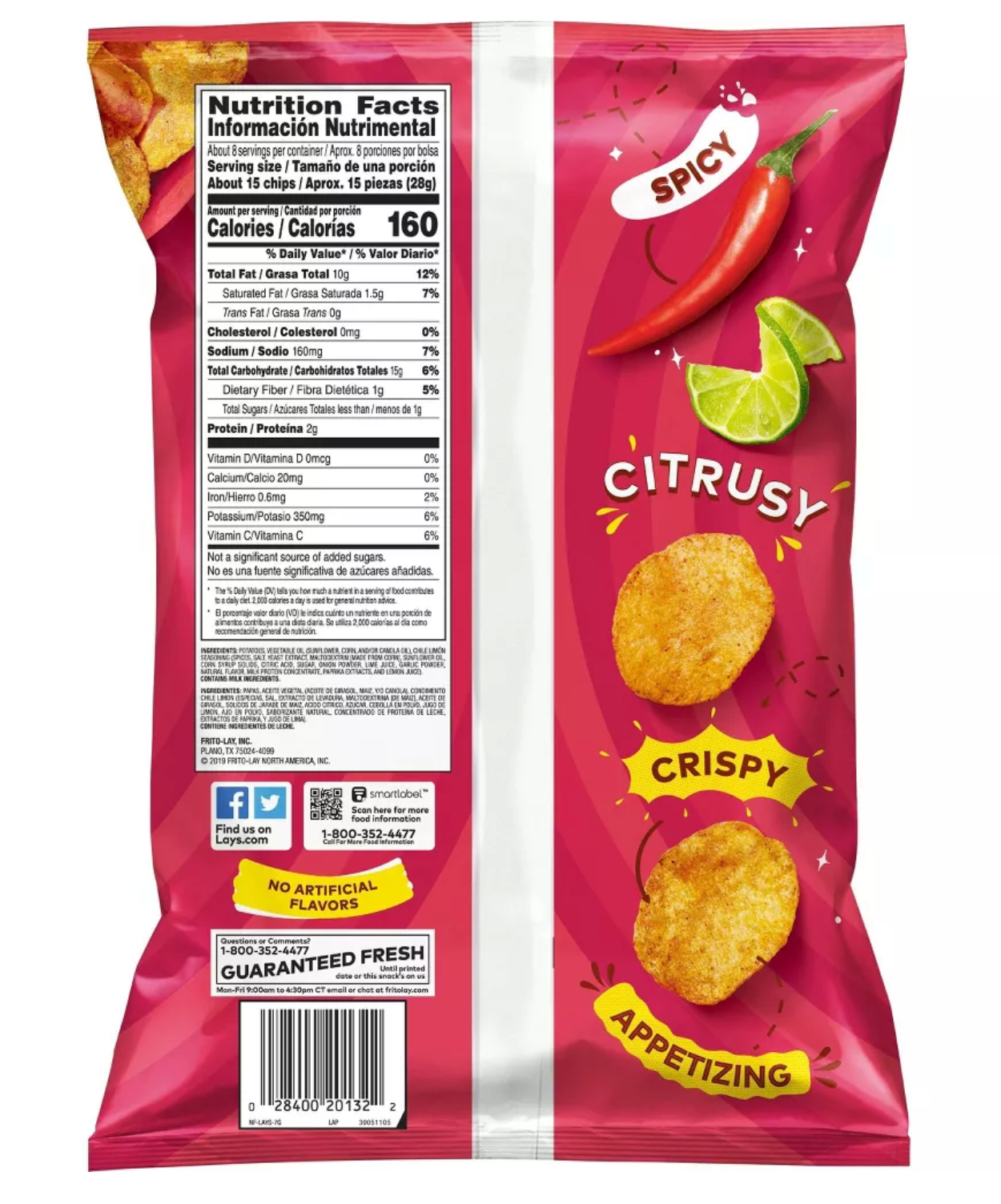 Lay's Chile Limon Potato Chips - 7.75oz