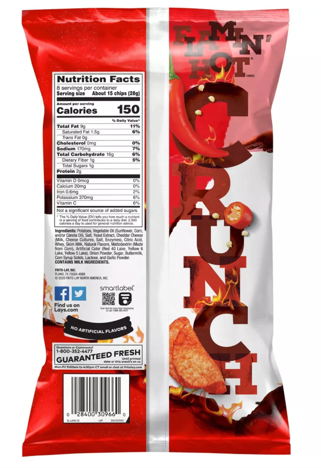 Lay's Kettle Cooked Flamin Hot - 8oz