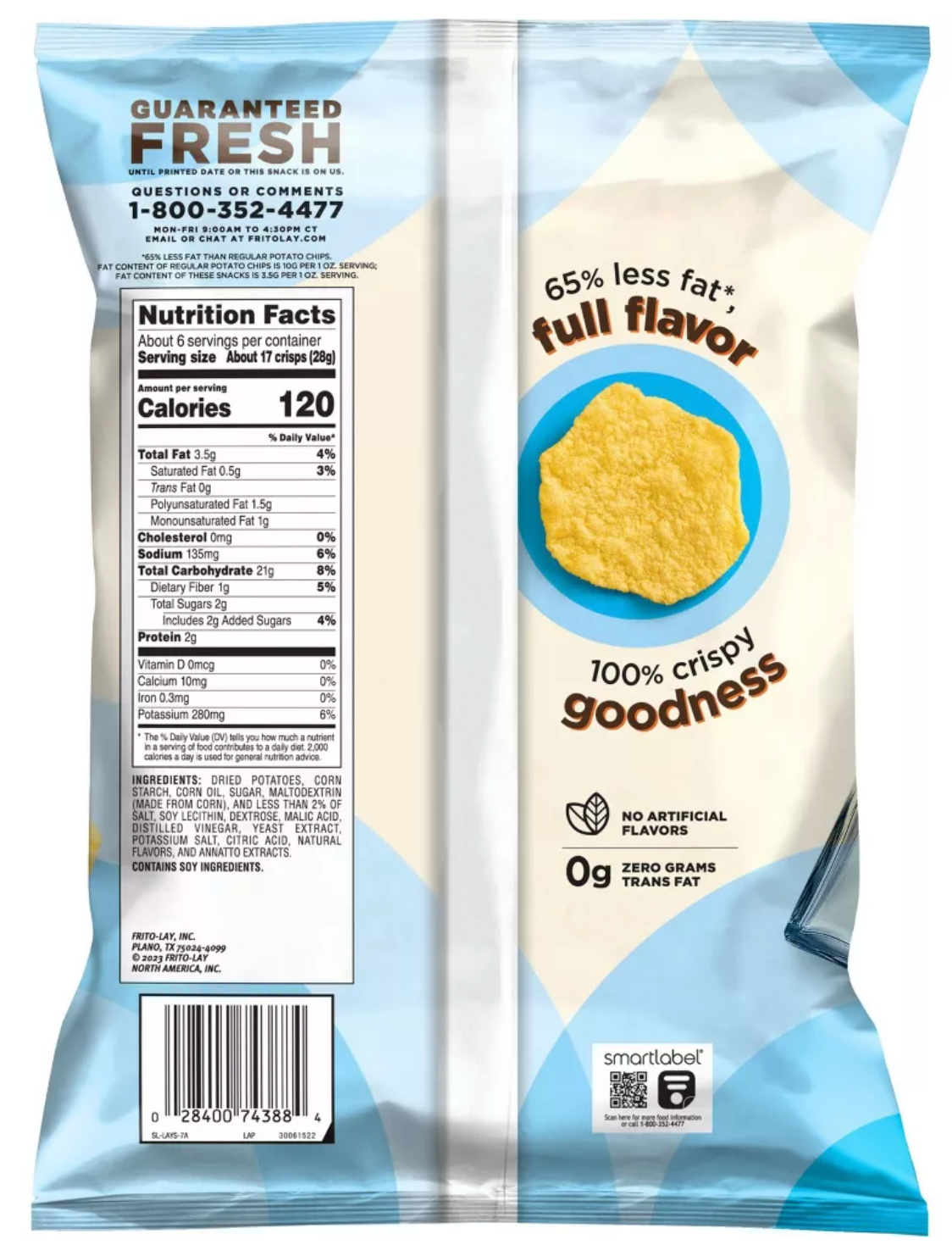Lay's Baked Salt & Vinegar Potato Crisps - 6.25oz
