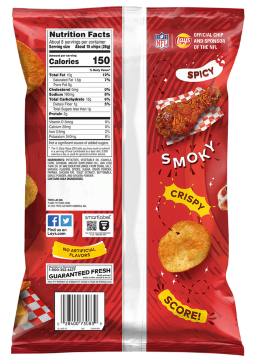 Lay's Nashville Hot Chicken Potato Chips - 7.75oz