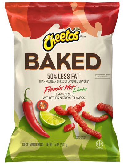 Cheetos Baked  Flamin' Hot Limón Flavored - 7.625oz