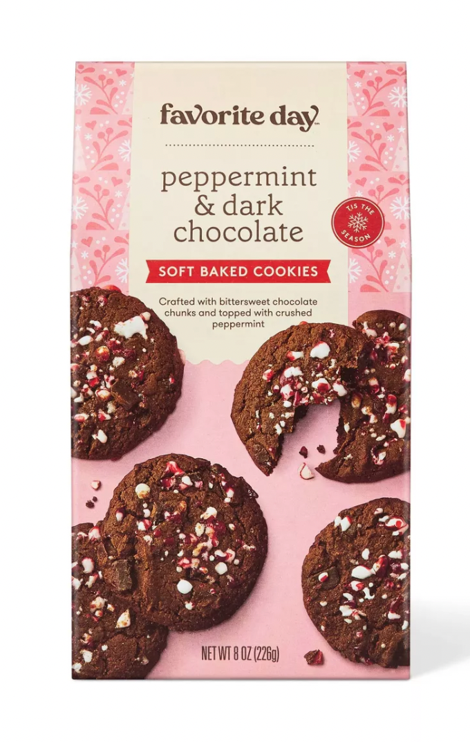 Christmas Bittersweet Chocolate with Peppermint Soft Baked Cookies - 8oz