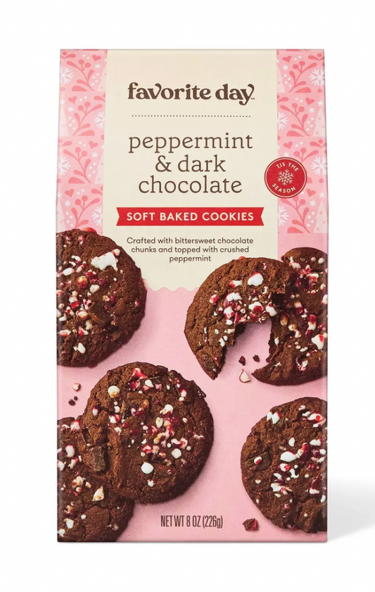 Christmas Bittersweet Chocolate with Peppermint Soft Baked Cookies - 8oz