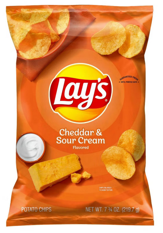 Lay's Cheddar & Sour Cream Potato Chips  - 7.75oz