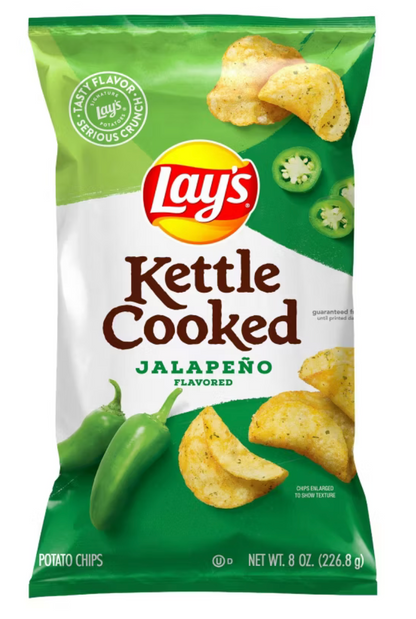 Lay's Kettle Cooked Jalapeno Potato Chips - 8oz