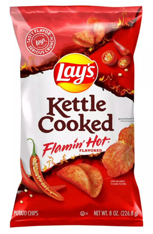 Lay's Kettle Cooked Flamin Hot - 8oz