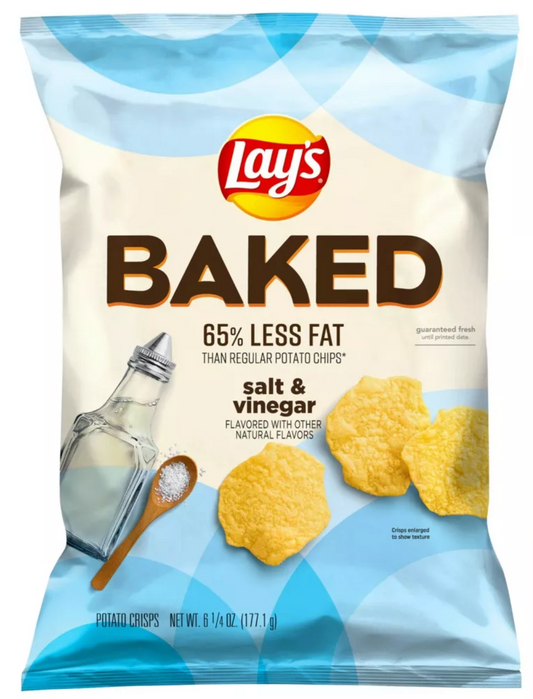 Lay's Baked Salt & Vinegar Potato Crisps - 6.25oz