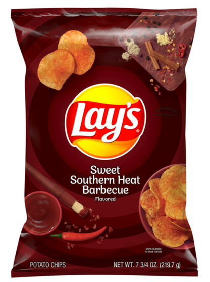 Lay's Sweet Southern Heat Barbecue Potato Chips - 7.75oz