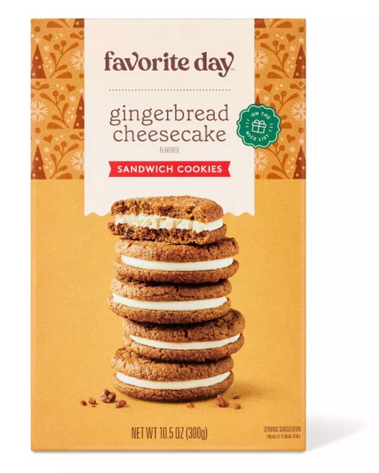 Favorite Day Gingerbread Cheesecake Sandwich Cookie - 10.6oz