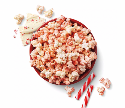 Christmas Peppermint and White Chocolate Popcorn