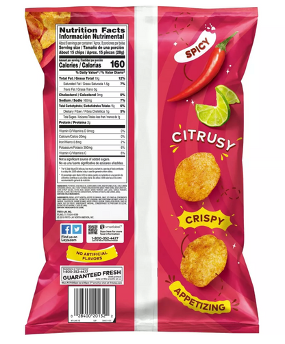 Lay's Chile Limon Potato Chips  - 7.75oz