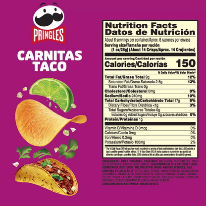 Pringles Carnitas Taco - 5.5oz