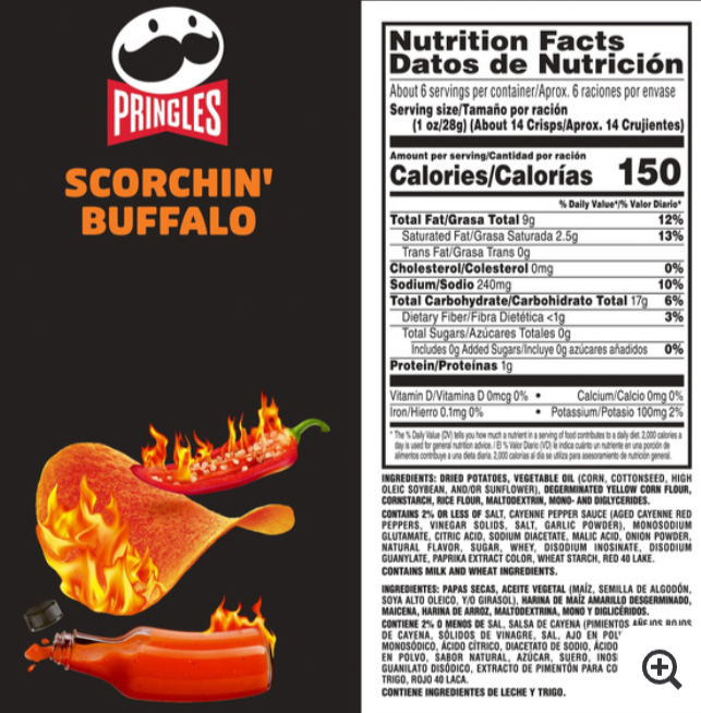 Pringles Scorchin' Buffalo Crisps - 5.5oz