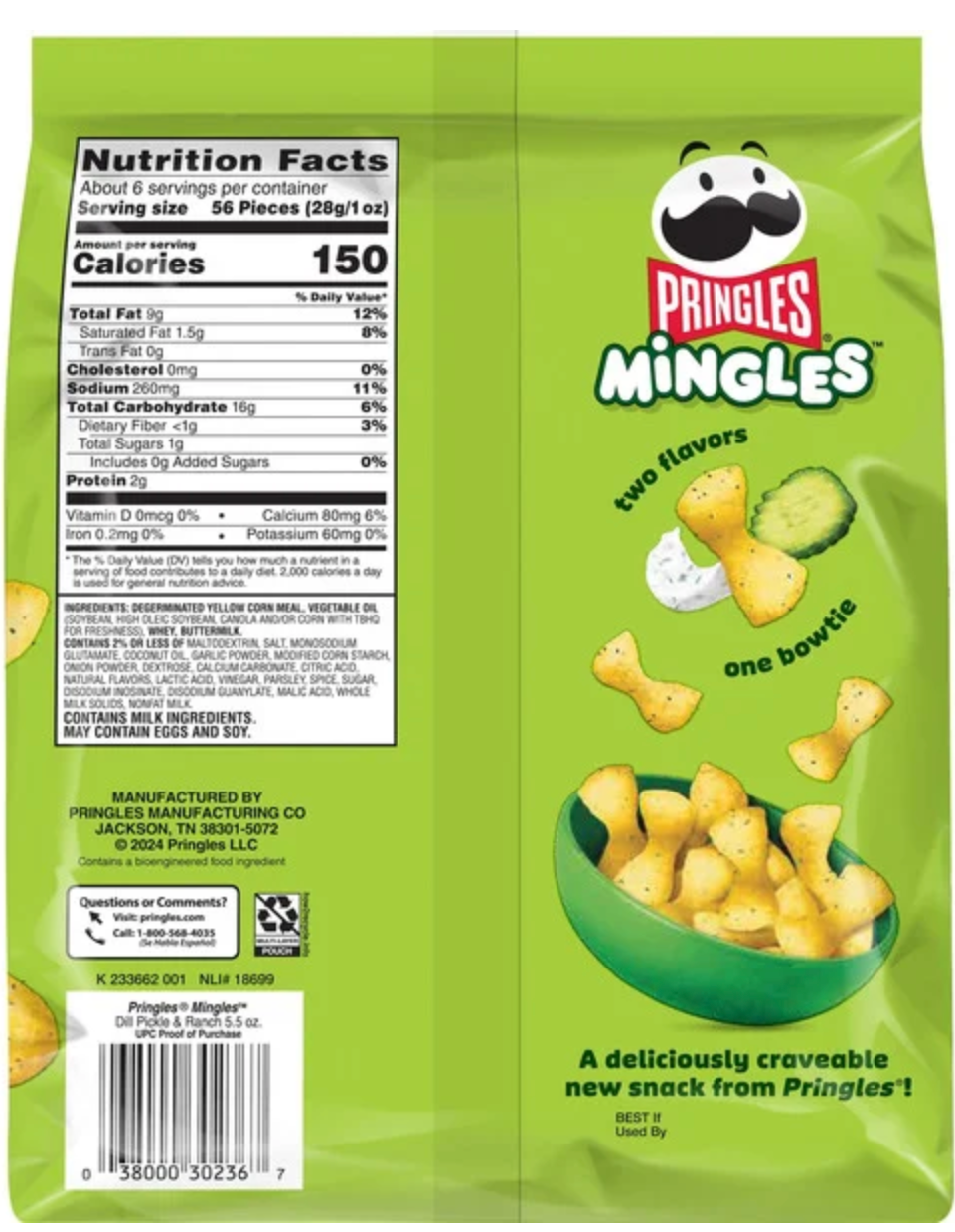 Pringles Mingles Dill Pickle and Ranch - 5.5oz