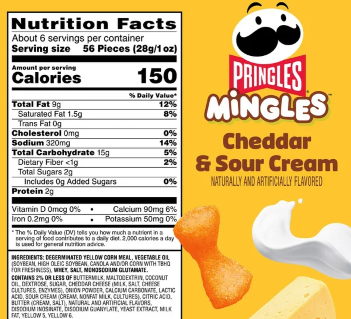 Pringles Mingles Cheddar and Sour Cream - 5.5oz