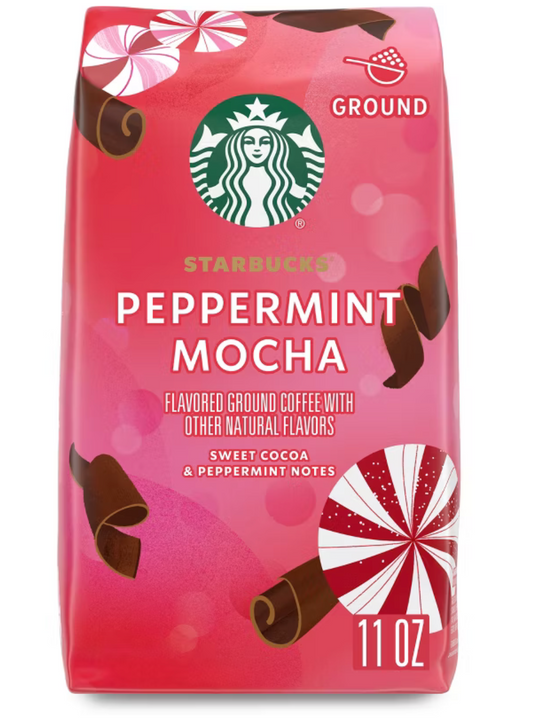 Starbucks Peppermint Mocha Flavored Light Roast Coffee - 11oz